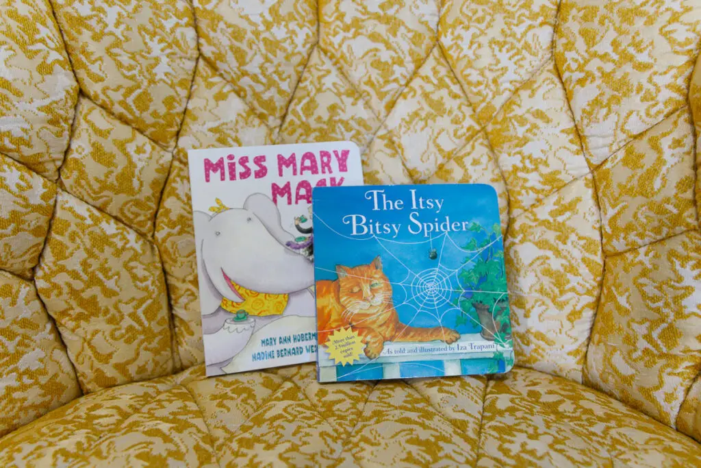 Sing-along books "Miss Mary Mack" and "The Itsy Bitsy Spider"