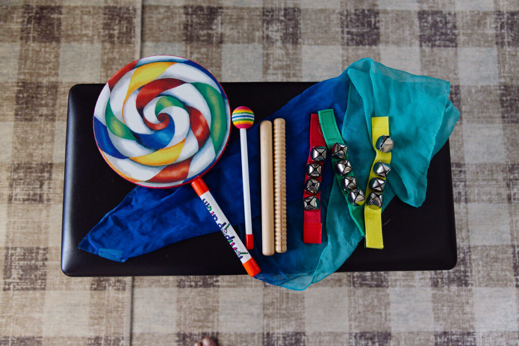 A set of instruments used for singing with your children