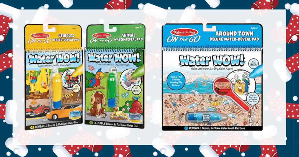 A picture of the stocking stuffer for toddlers of the Water WOW books by Melissa & Doug